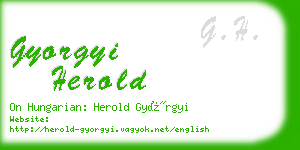 gyorgyi herold business card